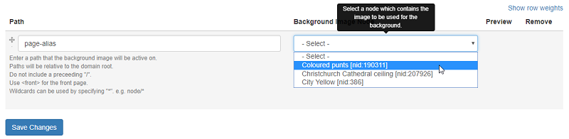 Manage background images