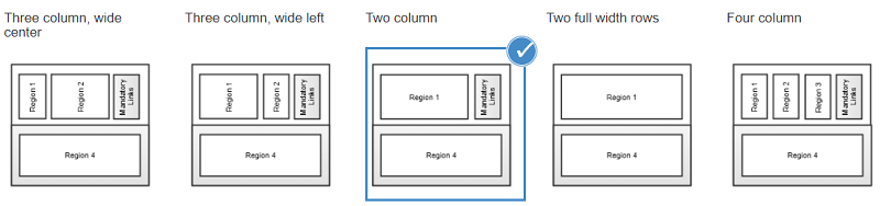 Footer layout options