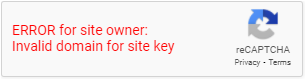 an invalid domain configuration causing a recaptcha error