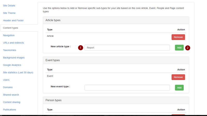Add custom content type