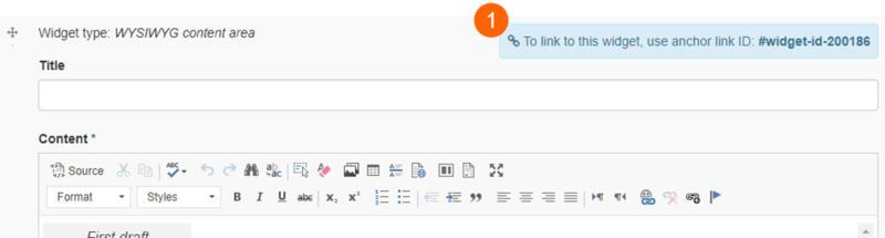 widget anchor link id
