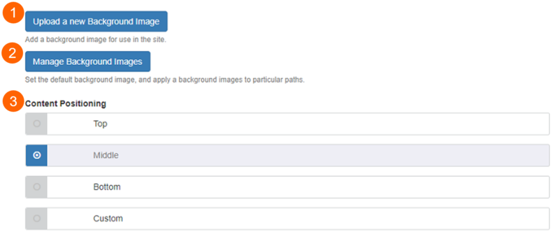 Background image configuration