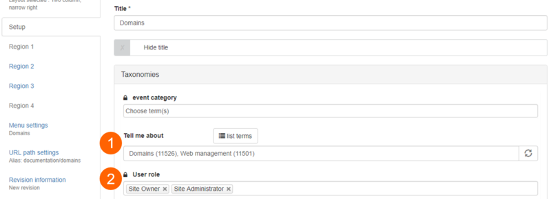 Controlled taxonomies