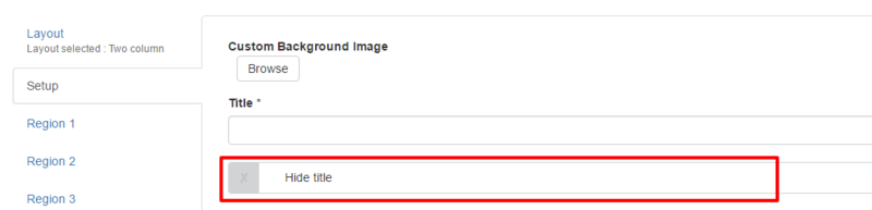 Toggle page title option