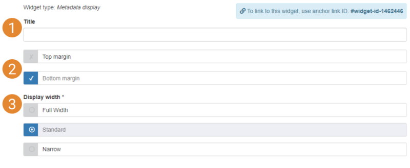 metadata display ui