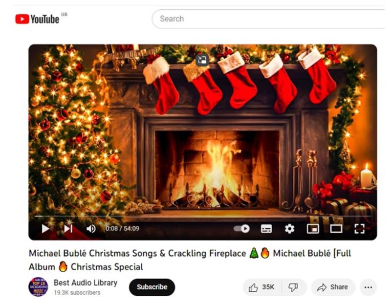 screenshot YouTube video showing the Share option