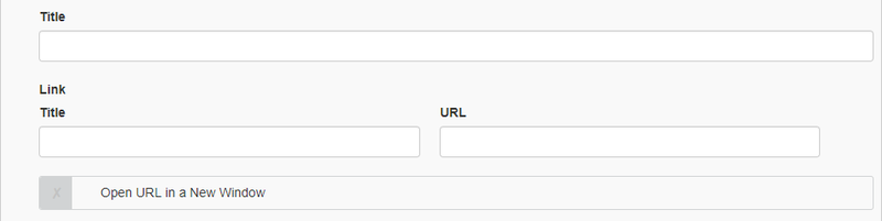 widget title and link configuration