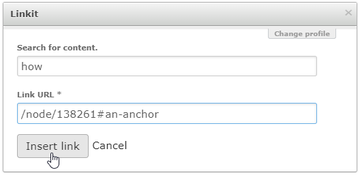 Linkit example of appending anchor ID