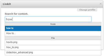 Link to content (Linkit) example