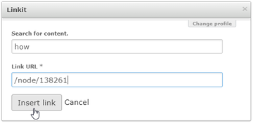 Link to content (Linkit) example
